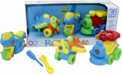 Set mit Schraubfahrzeugen für Kinder