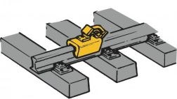 Gelbe Gleis-Prellböcke ROCO, Set mit 12 St.