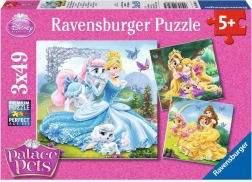 RAVENSBURGER Puzzle Disney Prinzessinnen und ihre Haustiere 3x49 Teile
