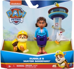 Figurenset PAW Patrol – Rubble und Bürgermeisterin Goodway mit Chickaletta