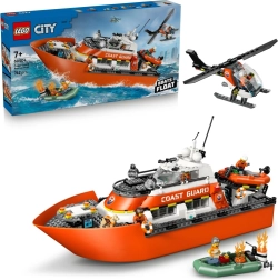 LEGO City Rettungsboot der Küstenwache und Hubschrauber