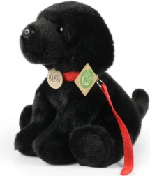 Rappa Plüsch-Labrador schwarz mit Leine 28 cm eco‑friendly