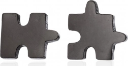 Edelstahl-Ohrringe Puzzle – schwarz