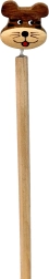 Holzbleistift mit Tiger-Topper