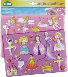 Zeichenschablonen Prinzessinnen und Ballerinas LENA