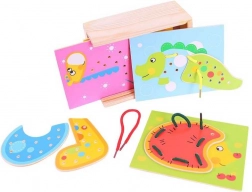 Bigjigs Toys Tiere Auffädeln – Holzset für Kinder