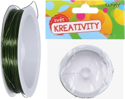 Grüner dekorativer Bindedraht 0,4 mm, 30 m