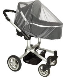 Universelles elastisches Moskitonetz für Kinderwagen 140 cm – Grau
