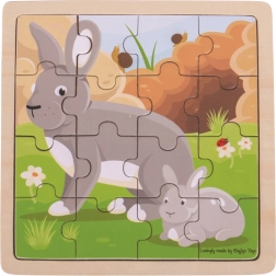 Bigjigs Toys Puzzle Häsin mit Häschen
