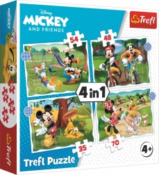 Puzzle 4 in 1 – Ein toller Tag mit MICKEY MOUSE