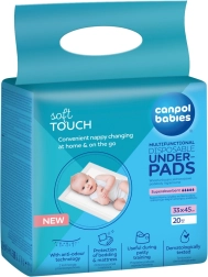 Canpol babies multifunktionale hygienische Unterlagen 33 × 45 cm, 20 Stk.