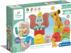 Weiche Soft Clemmy Bausteine mit Büchlein DISNEY Simba und Dumbo