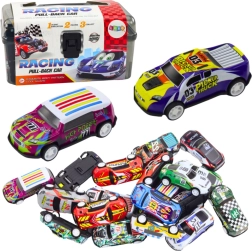 Set mit 25 Metallautos im Koffer mit Spielmatte und Straßen