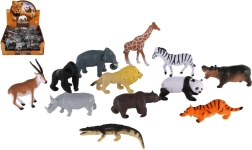 Set aus Kunststoff-Safari-Tierfiguren 5–10 cm, Mix verschiedener Arten