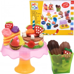 Kreativset Bunte Desserts XL mit Knete und Zubehör, 21 St.