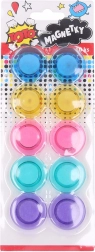 Bunte runde Magnete 3 cm - Satz von 10 Stück