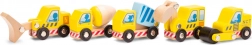 Set aus Holz Bau-Fahrzeugen für Kinder