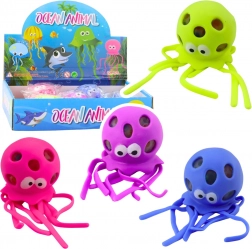 Antistress-Gummispielzeug in Form einer Oktopus mit Gelkügelchen