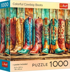 Trefl Puzzle Bunte Cowboy-Stiefel 1000 Teile