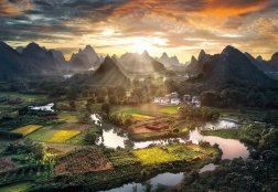 Puzzle 2000 Teile Chinesische Landschaft