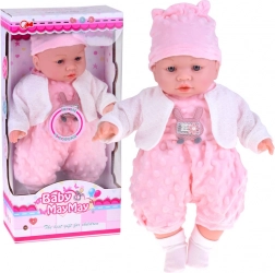 Interaktive weiche Babypuppe 40 cm mit Geräuschen