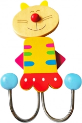 hölzerner Katzen-Kleiderhaken