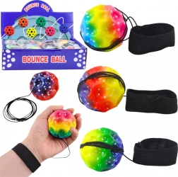 Trainingsball an Gummischnur mit Armband – Reflex- und Koordinationsübung 6,5 cm