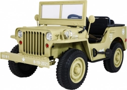 Retro-Military-Kinderauto 4x4 für 3 Kinder Matcha