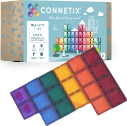 Connetix pastellfarbene Rechtecke – magnetisches Konstruktionsset 24 Stk.
