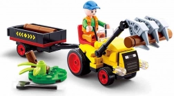 Sluban Stadt Farm Traktor mit Anhänger