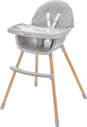 Hochstuhl Baby Mix 2-in-1 mit Holzbeinen und abnehmbarem Tablett