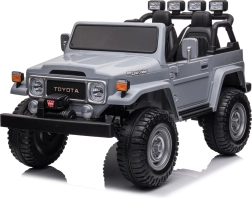 Elektrisches Kinderauto Toyota Land Cruiser 4x4, zweisitzig – Grau