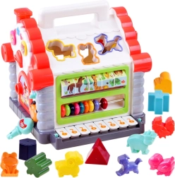 Interaktives Häuschen – musikalische Sortierbox für Formen und Tiere für Kinder ab 18 Monaten