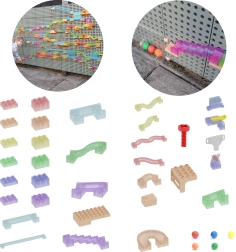 Masterkidz Baukasten STEM Tafel für Kugelbahn 209 Teile