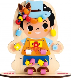 Bino – spielerisches Ankleiden – Holz-Fädelspiel für Kinder