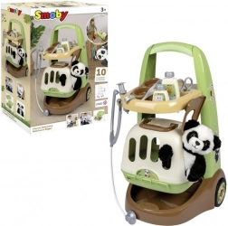 Smoby Tierarztwagen mit Panda und 2-in-1-Transportbox