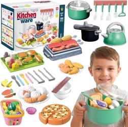 Woopie Küchen-Set zum Kochen und Schneiden 108 Teile grün