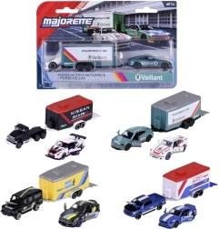 Majorette Racing Deluxe Rennwagen mit Transportanhänger - 1 Stück