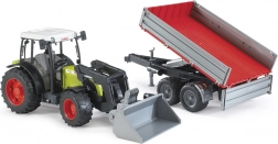 Bruder Traktor CLAAS Nectis 267F mit Frontlader und kippbarem Anhänger