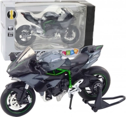Metall-Sportmotorrad mit Licht und Sound 1:12 grau