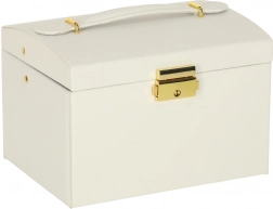 Schmuckkästchen mit Schubladen und Spiegel, weiß