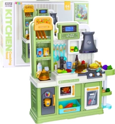 Kinderküche mit echtem Wasserkreislauf, Dampf und farbwechselnden Lebensmitteln, grün, 64 Teile