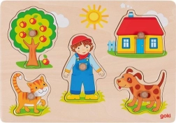 Holzpuzzle Einlegebrett Zuhause GOKI