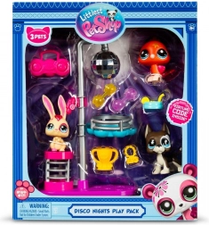 Littlest Pet Shop Disco Nights – Figurenset mit 3 Tierchen