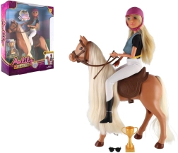 Anlily Jockey-Puppe mit kämmbarer Pferdefigur und Zubehör