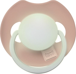 Leuchtender Silikonschnuller LOVI Prime 0–6 Monate, Blush
