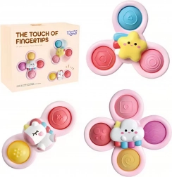 WOOPIE Kinderkosmos Spinner Pop-it sensorspielzeug rosa, Set 3 Stk.
