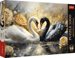 Puzzle TREFL Premium Plus: schöne Schwäne 1000 Teile
