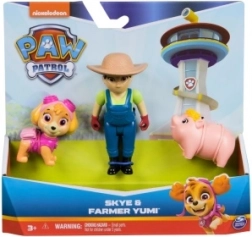 PAW Patrol Figuren-Set Skye und Bäuerin Yumi mit Ferkel