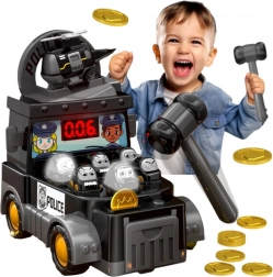 Woopie Geschicklichkeitsspiel Hau-den-Maulwurf – Polizeiwagen mit Zubehör